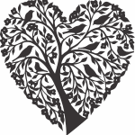 Corazón de árbol - Vector descarganle para corte CNC y grabado laser gratis | Stanser