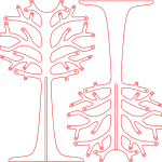 Árbol para aretes - Vector SVG DXF para Laser CO2 - Descargable gratis | Stanser
