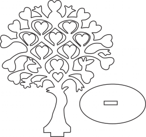 Árbol de corazones