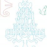 Pino "Merry Christmas" - Vector descarganle para corte CNC y grabado laser gratis | Stanser