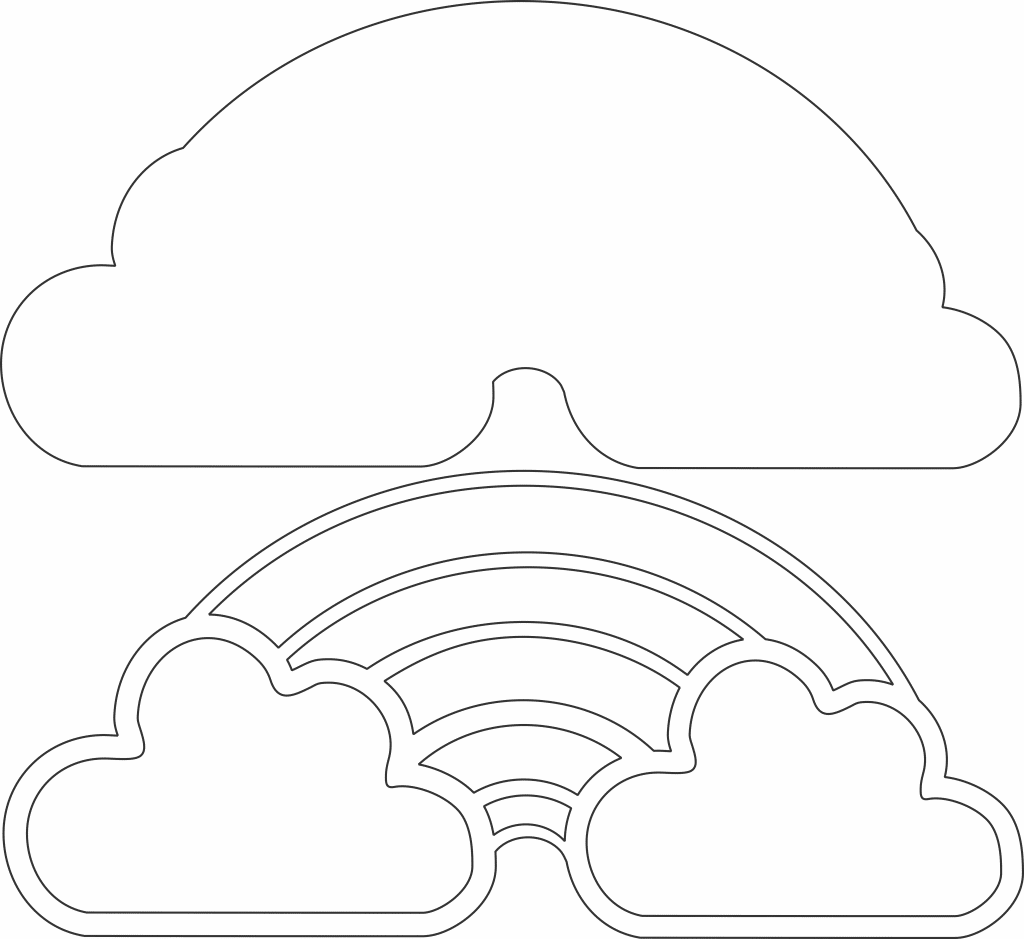 Arcoiris — vector para corte CNC