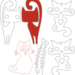 Aretes de Gatos - Vector descarganle para corte CNC y grabado laser gratis | Stanser