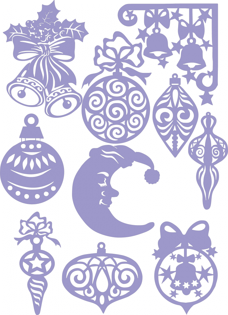 Esferas navideñas 2 — vector para corte CNC