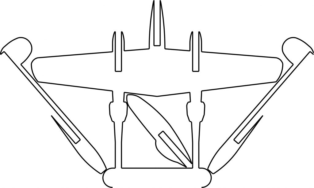 Avión armable — vector para corte CNC