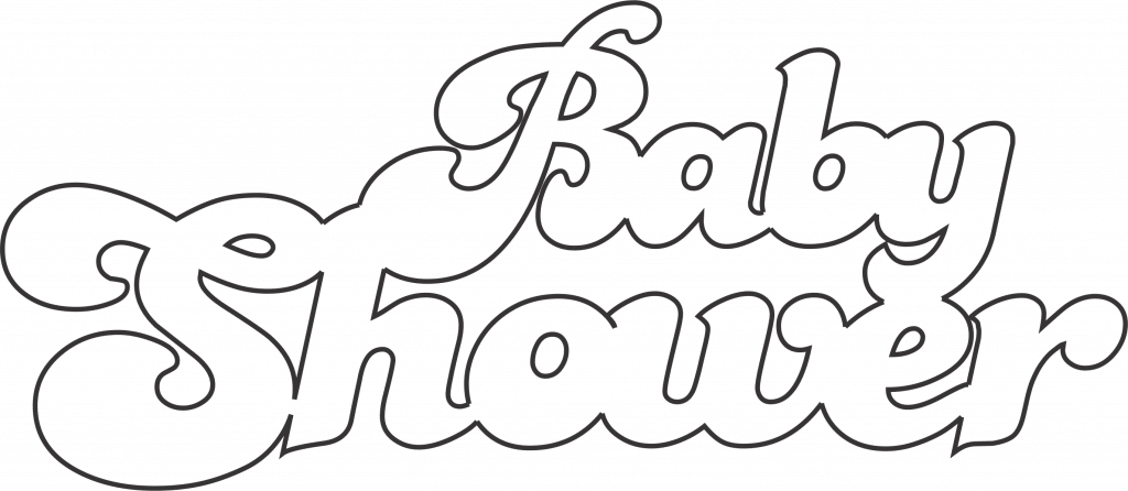 «Baby shower» (letrero) — vector para corte CNC