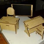 Mobiliario escolar miniatura - Vector descarganle para corte CNC y grabado laser gratis | Stanser