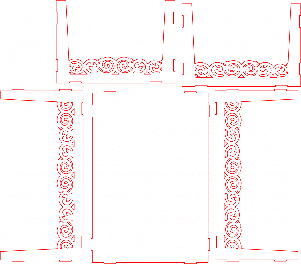 Bandejas sin paredes — vector para corte CNC