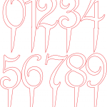 Números para pastel - Vector SVG DXF para CNC Router y Laser CO2 - Descargable gratis | Stanser