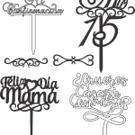Banners para pasteles - Vector descarganle para corte CNC y grabado laser gratis | Stanser