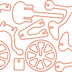 Bicicleta básica - Vector descarganle para corte CNC y grabado laser gratis | Stanser