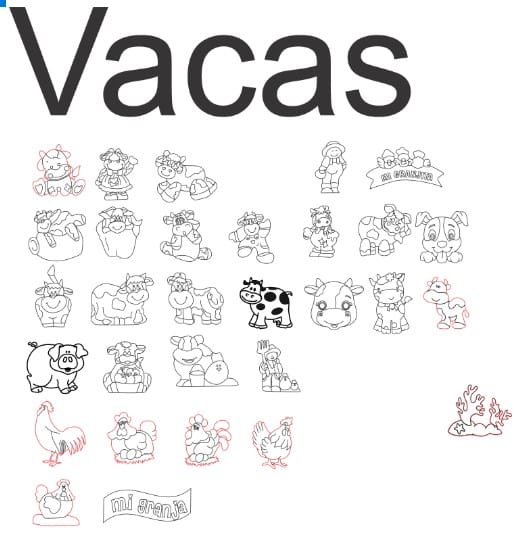 Vacas (Diferentes diseños)