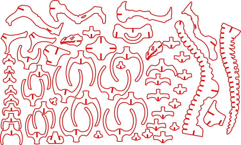 Brontosaurio (6mm) — vector para corte CNC