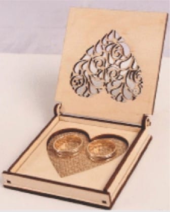 Caja para anillos de boda