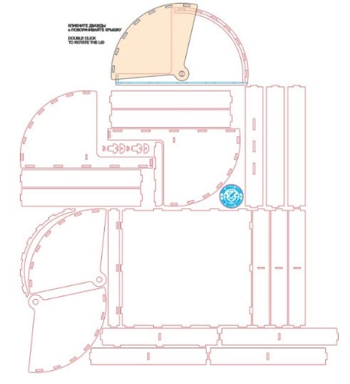 Caja con tapa deslizable