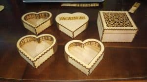 Caja con forma de corazón