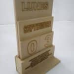 Calendario de escritorio - Vector descarganle para corte CNC y grabado laser gratis | Stanser