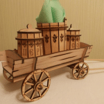 Carreta especiero - Vector descarganle para corte CNC y grabado laser gratis | Stanser
