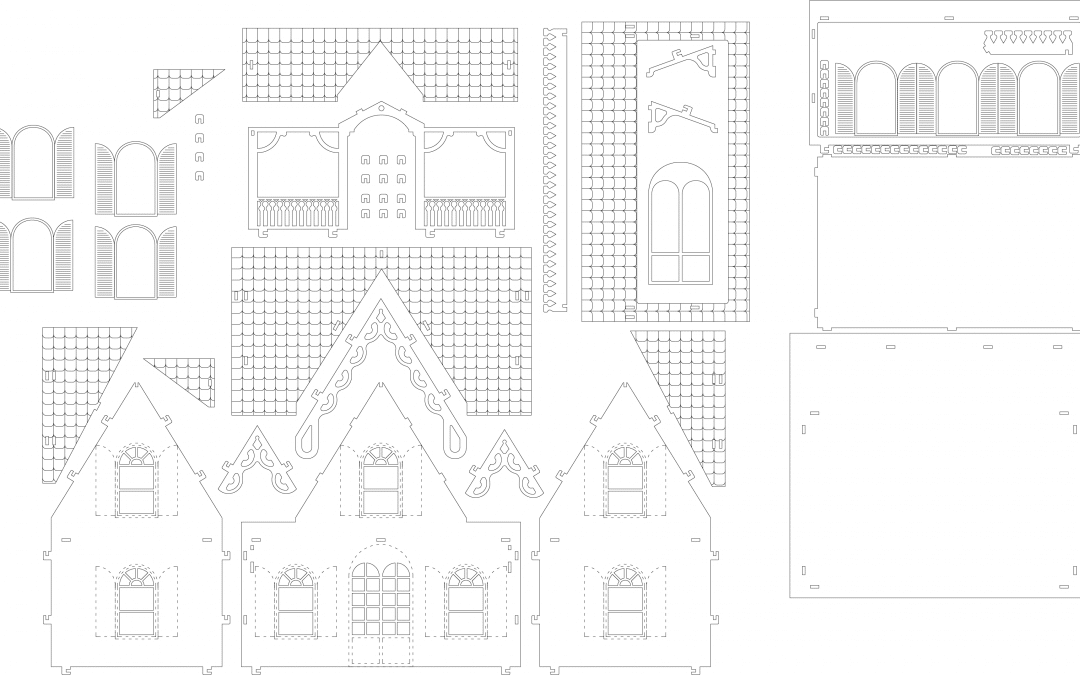 Casa con ventanas de arco