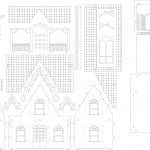 Casa con ventanas de arco - Vector descarganle para corte CNC y grabado laser gratis | Stanser