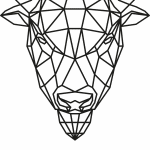 Bisonte geométrico - Vector descarganle para corte CNC y grabado laser gratis | Stanser