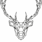 Ciervo geométrico - Vector descarganle para corte CNC y grabado laser gratis | Stanser