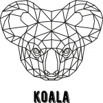 Koala geométrico - Vector descarganle para corte CNC y grabado laser gratis | Stanser