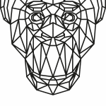 Mono geométrico - Vector descarganle para corte CNC y grabado laser gratis | Stanser