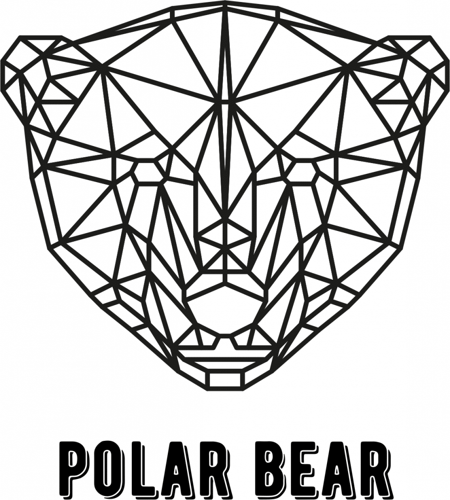 Oso polar geométrico — vector para corte CNC