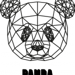 Panda geométrico - Vector descarganle para corte CNC y grabado laser gratis | Stanser