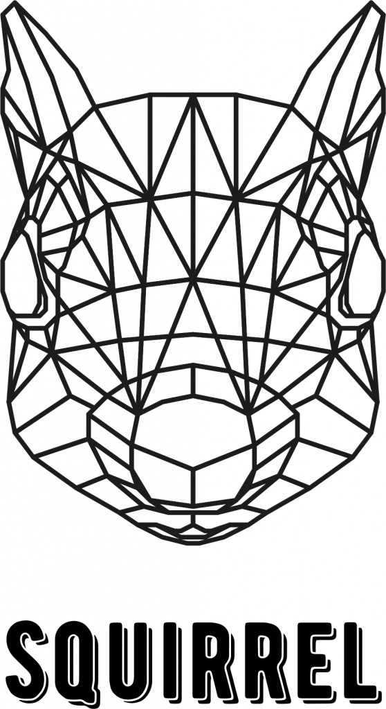 Ardilla geométrica — vector para corte CNC