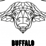 Búfalo geométrico - Vector descarganle para corte CNC y grabado laser gratis | Stanser