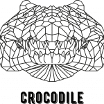 Cocodrilo geométrico - Vector descarganle para corte CNC y grabado laser gratis | Stanser