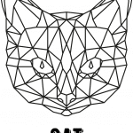 Gato geométrico 2 - Vector descarganle para corte CNC y grabado laser gratis | Stanser