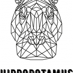 Hipopótamo geométrico - Vector descarganle para corte CNC y grabado laser gratis | Stanser