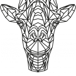 Jirafa geométrica - Vector descarganle para corte CNC y grabado laser gratis | Stanser