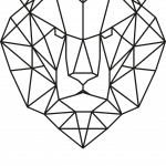 León geométrico - Vector descarganle para corte CNC y grabado laser gratis | Stanser