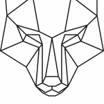 Lobo geométrico - Vector descarganle para corte CNC y grabado laser gratis | Stanser