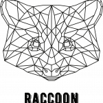 Mapache geométrico - Vector descarganle para corte CNC y grabado laser gratis | Stanser