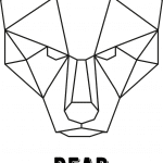 Oso geométrico - Vector descarganle para corte CNC y grabado laser gratis | Stanser