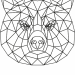 Oso café geométrico - Vector descarganle para corte CNC y grabado laser gratis | Stanser