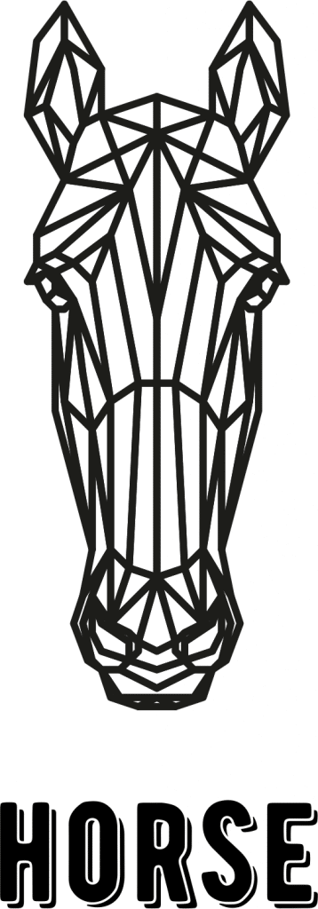 Caballo geométrico — vector para corte CNC