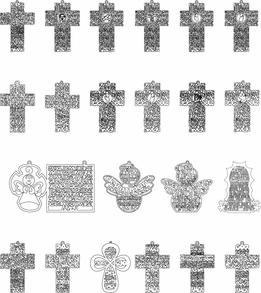 Colección de Cruces — vector para corte CNC