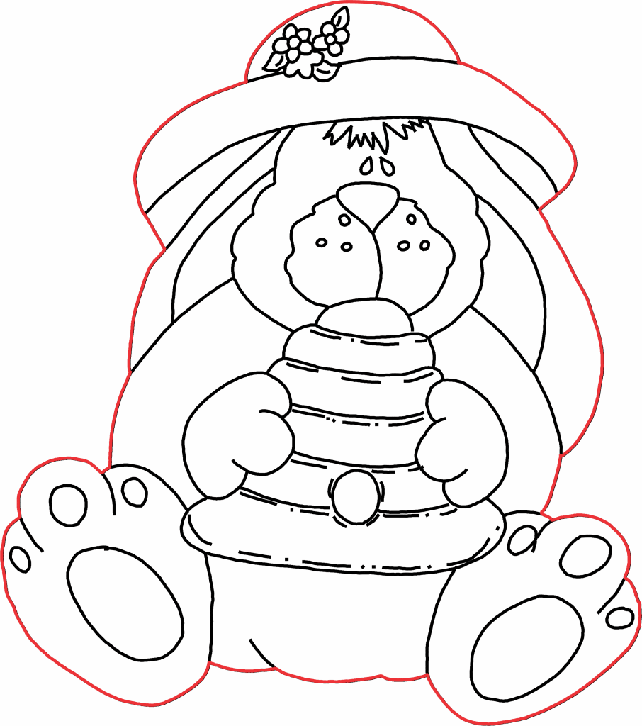 Conejo con sombrero — vector para corte CNC
