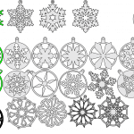 Galería de copos de nieve - Vector descarganle para corte CNC y grabado laser gratis | Stanser