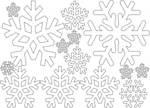 Copos de nieve (contornos)