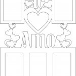 Cuadro de 5 fotos "Te amo" - Vector descarganle para corte CNC y grabado laser gratis | Stanser
