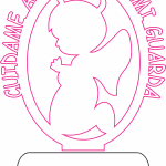 Adorno "Cuídame angelito" 2 - Vector SVG DXF para CNC Router y Laser CO2 - Descargable gratis | Stanser