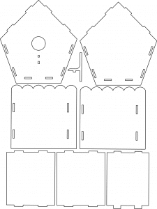 Casa de madera para aves