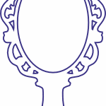 Espejo de mano 2 - Vector descarganle para corte CNC y grabado laser gratis | Stanser