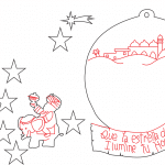 Esfera con Reyes Magos - Vector descarganle para corte CNC y grabado laser gratis | Stanser